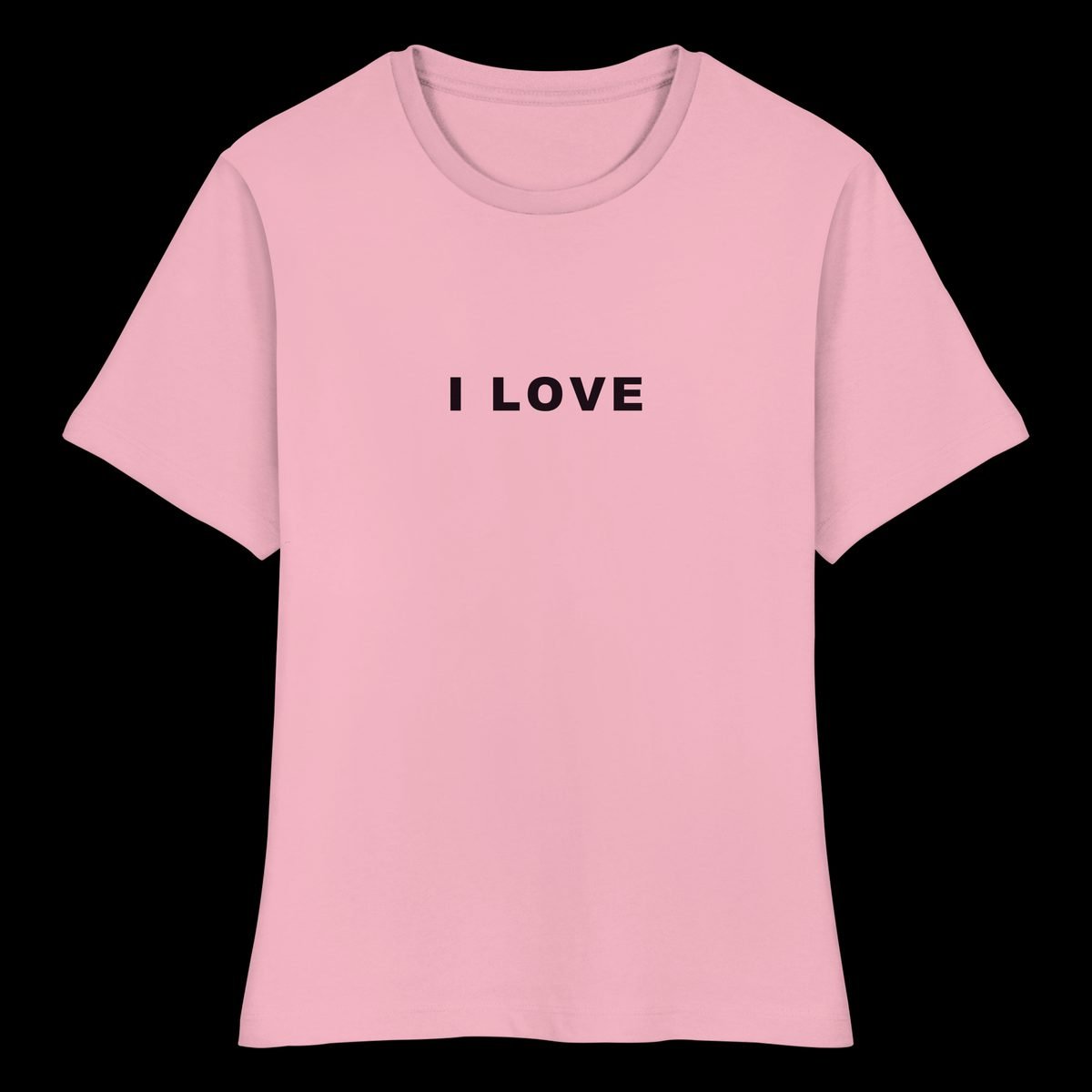 I LOVE · Cotton Pink · Fitted · vorne