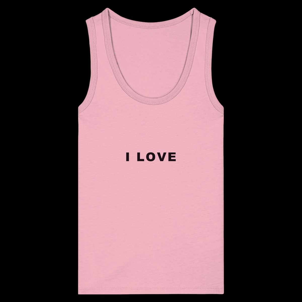I LOVE · Cotton Pink · Tank · vorne