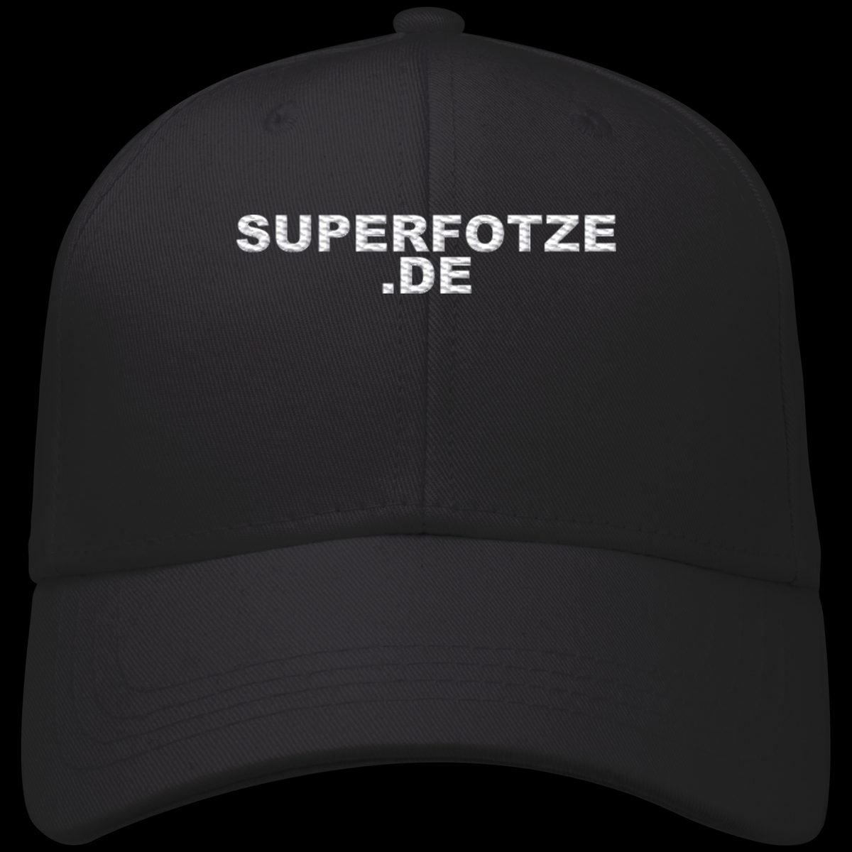 SUPERFOTZE.DE · Cap vorne, zwei Zeilen
